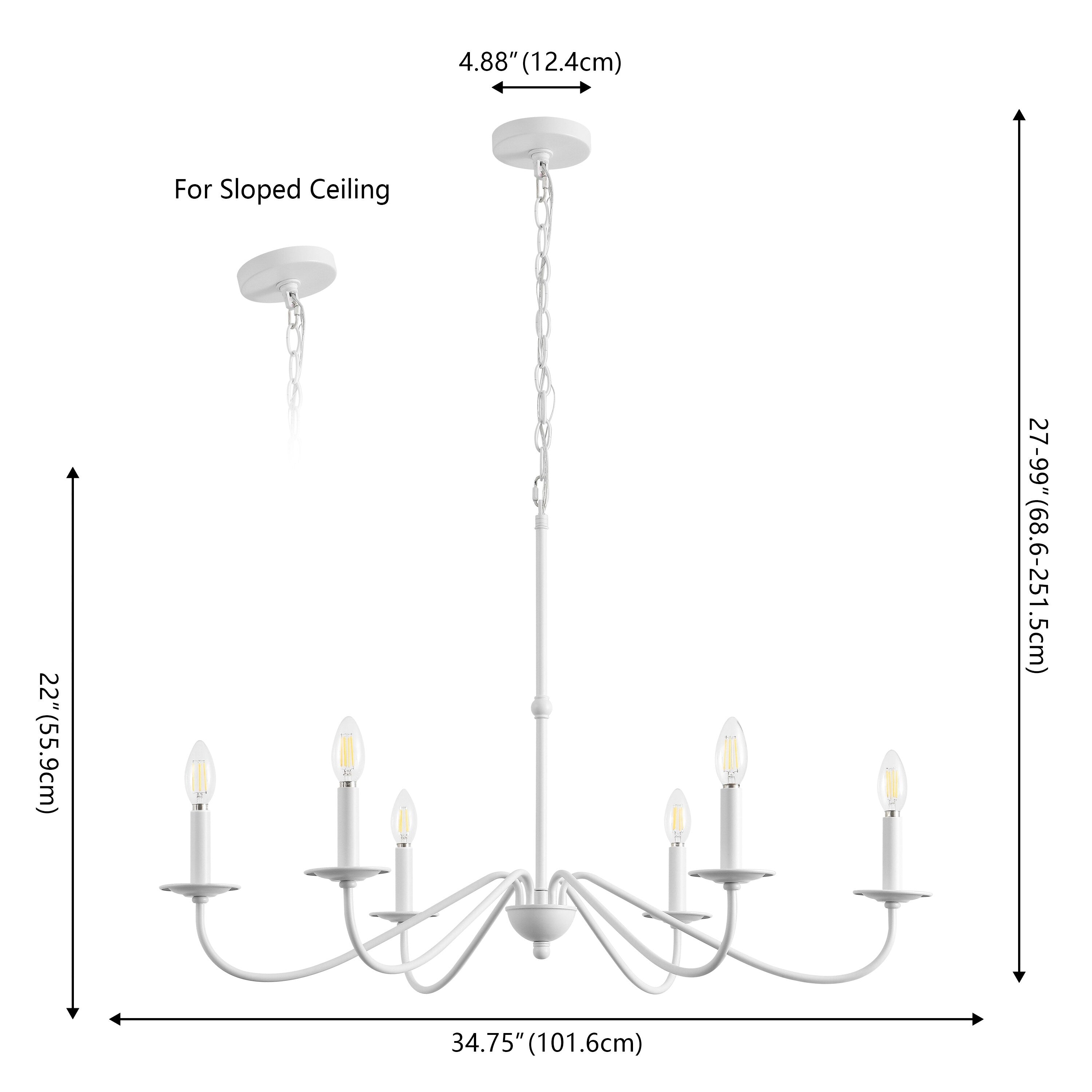 34,75 € 6-flammiger LED-Kronleuchter aus Eisen, von JONATHAN Y