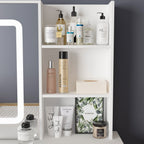 39,4 Zoll breites Schminktisch-Set mit Hocker und Spiegel