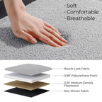 39,5 cm große, cremeweiße Bouclé-Aufbewahrungsbank mit Sherpa-Fleece, auch als Fußstütze oder Betthocker geeignet, für Wohnzimmer und Schlafzimmer, mit Holzbeinen