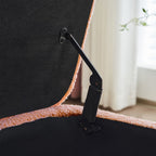 39,5 cm große, cremeweiße Bouclé-Aufbewahrungsbank mit Sherpa-Fleece, auch als Fußstütze oder Betthocker geeignet, für Wohnzimmer und Schlafzimmer, mit Holzbeinen