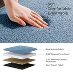 39,5 cm große, cremeweiße Bouclé-Aufbewahrungsbank mit Sherpa-Fleece, auch als Fußstütze oder Betthocker geeignet, für Wohnzimmer und Schlafzimmer, mit Holzbeinen