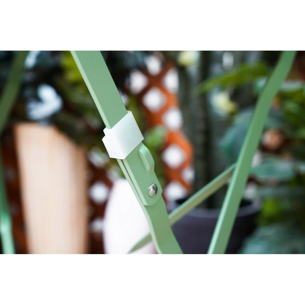 3-teiliges, klappbares Bistro-Set aus Metall, wetterbeständiges Sitzset für drinnen und draußen, für Terrasse, Garten