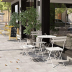 3-teiliges, klappbares Bistro-Set aus Metall, wetterbeständiges Sitzset für drinnen und draußen, für Terrasse, Garten