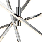 Moderne LED-Kronleuchter-Pendelleuchte aus schwarzem/goldenem Aluminium im linearen Sputnik-Stil für Wohn-/Esszimmer/Küche