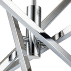 Moderne LED-Kronleuchter-Pendelleuchte aus schwarzem/goldenem Aluminium im linearen Sputnik-Stil für Wohn-/Esszimmer/Küche