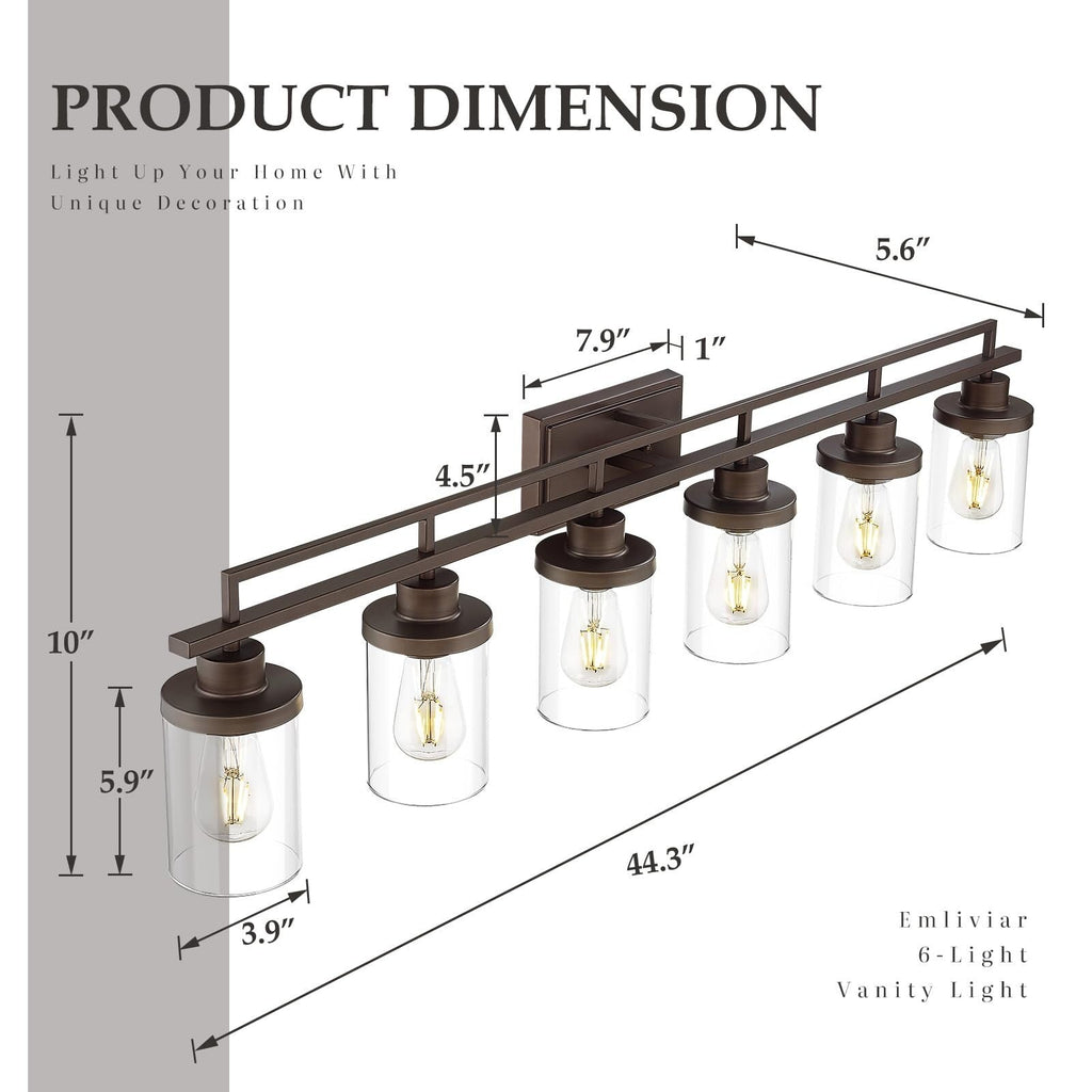 4/5/6-flammige Vintage-Badezimmerleuchte