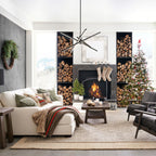 Moderne LED-Kronleuchter-Pendelleuchte aus schwarzem/goldenem Aluminium im linearen Sputnik-Stil für Wohn-/Esszimmer/Küche