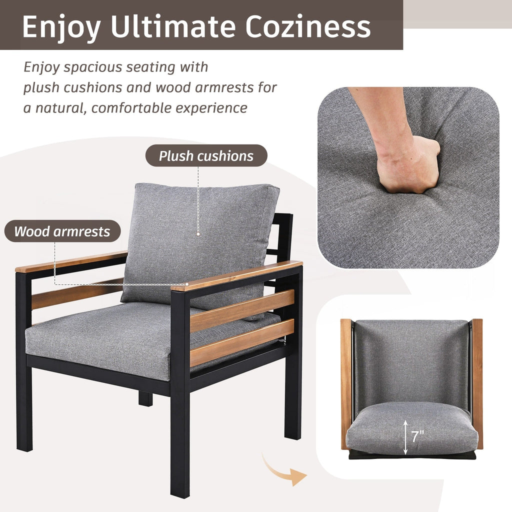 4-teiliges Gartenmöbel-Sofaset