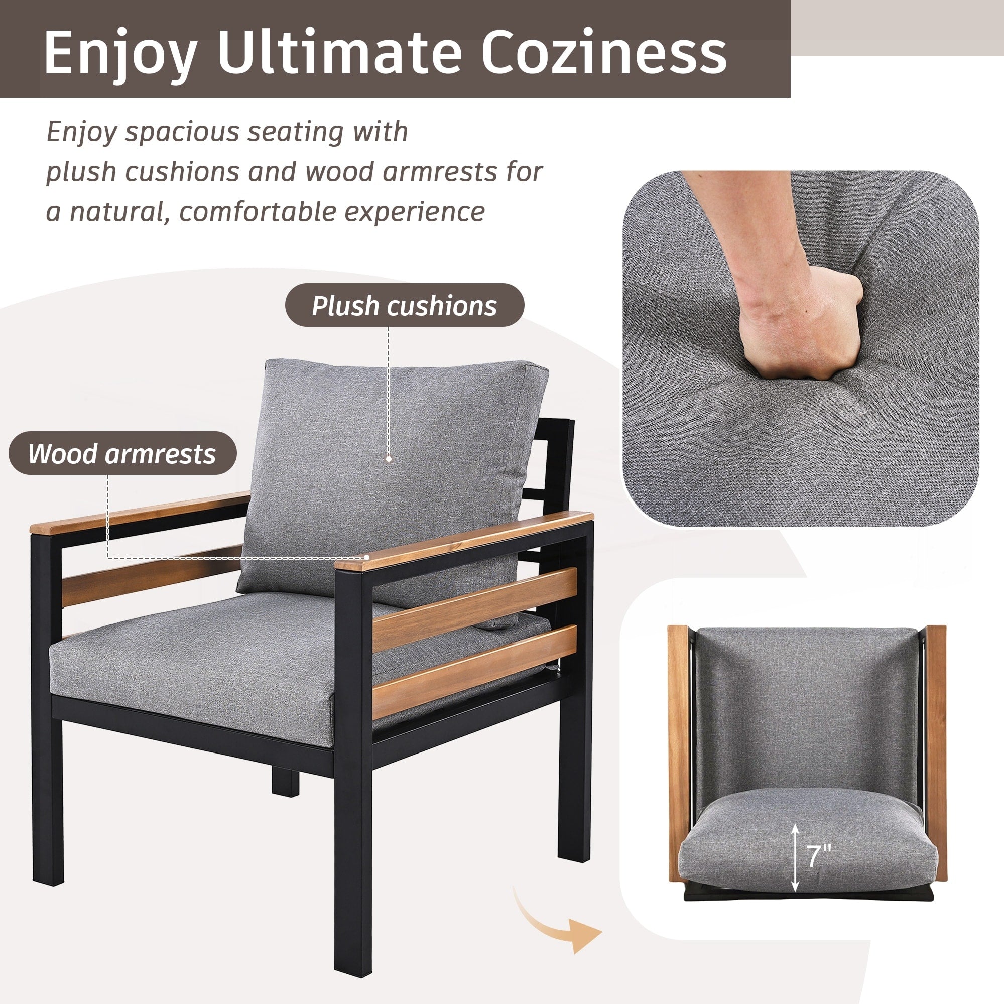 4-teiliges Gartenmöbel-Sofaset