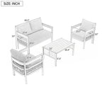 4-teiliges Gartenmöbel-Sofaset