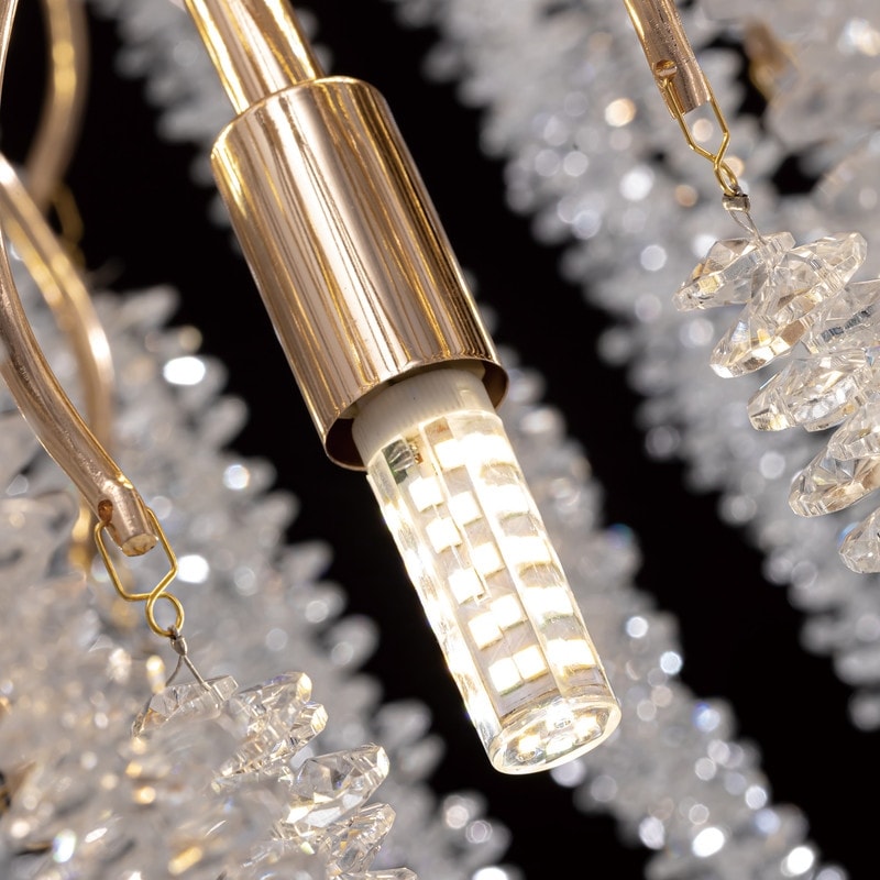 40 Zoll großer, moderner goldener Kristall-Kronleuchter in Baumzweigform, rechteckig, als Pendelleuchte für Kücheninseln im Esszimmer geeignet.