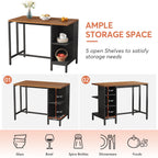 43 cm breite Kücheninsel, Küchentheke mit 5 offenen Regalen