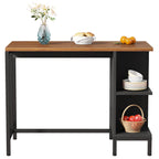 43 cm breite Kücheninsel, Küchentheke mit 5 offenen Regalen