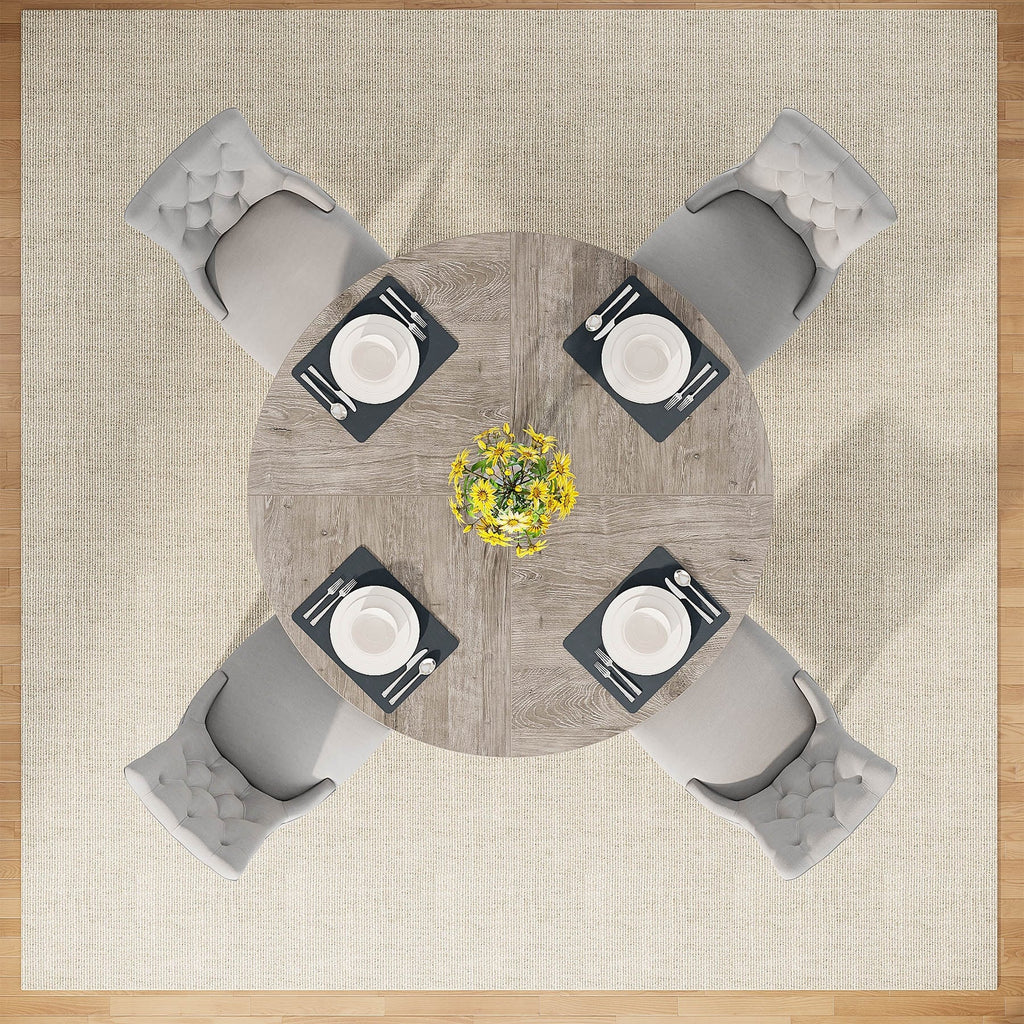 Runder Esstisch (47 cm) für 4 Personen, Landhausküchentisch, kleiner Esstisch aus Holz für Esszimmer und Wohnzimmer