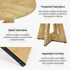 Runder Esstisch (47 cm) für 4 Personen, Landhausküchentisch, kleiner Esstisch aus Holz für Esszimmer und Wohnzimmer