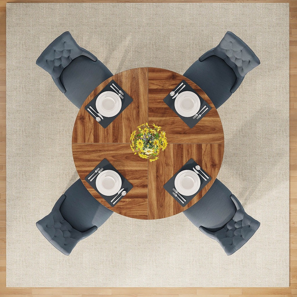 Runder Esstisch (47 cm) für 4 Personen, Landhausküchentisch, kleiner Esstisch aus Holz für Esszimmer und Wohnzimmer