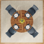 Runder Esstisch (47 cm) für 4 Personen, Landhausküchentisch, kleiner Esstisch aus Holz für Esszimmer und Wohnzimmer