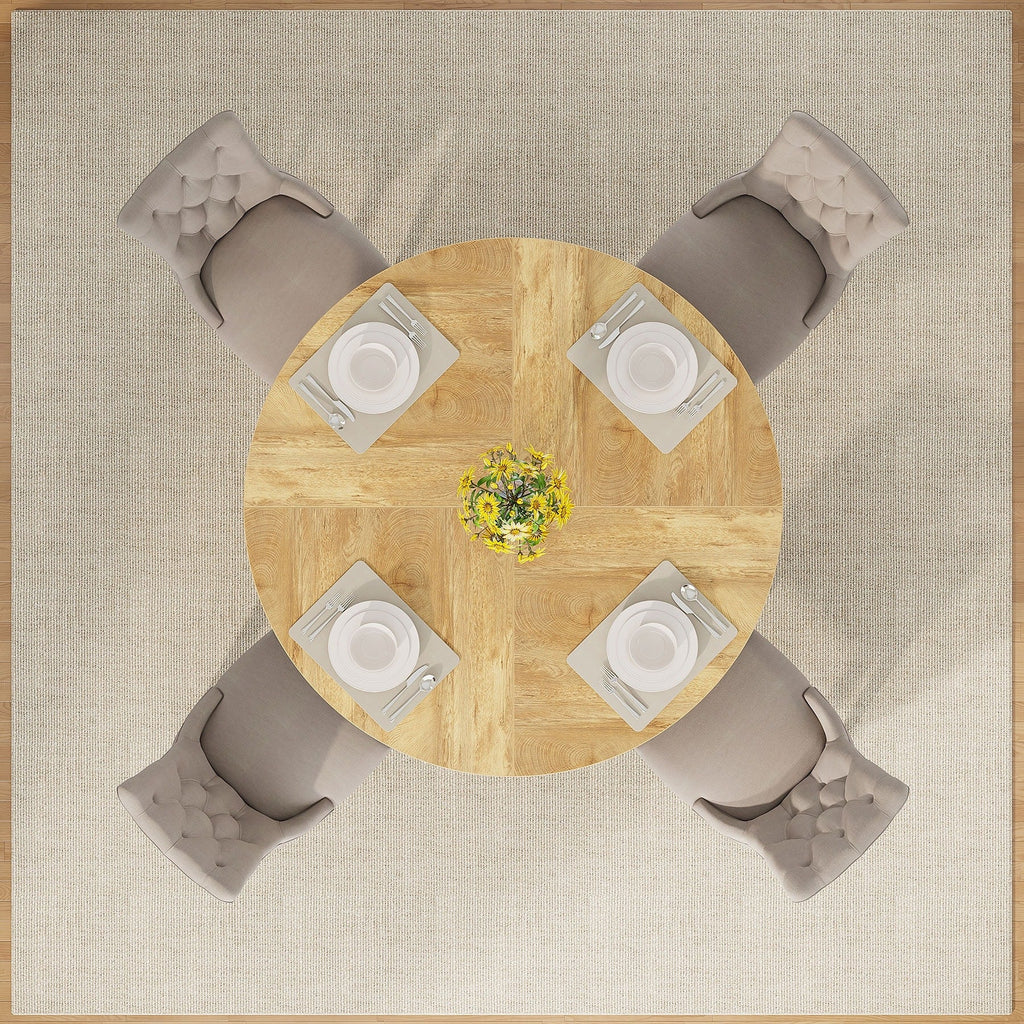 Runder Esstisch (47 cm) für 4 Personen, Landhausküchentisch, kleiner Esstisch aus Holz für Esszimmer und Wohnzimmer