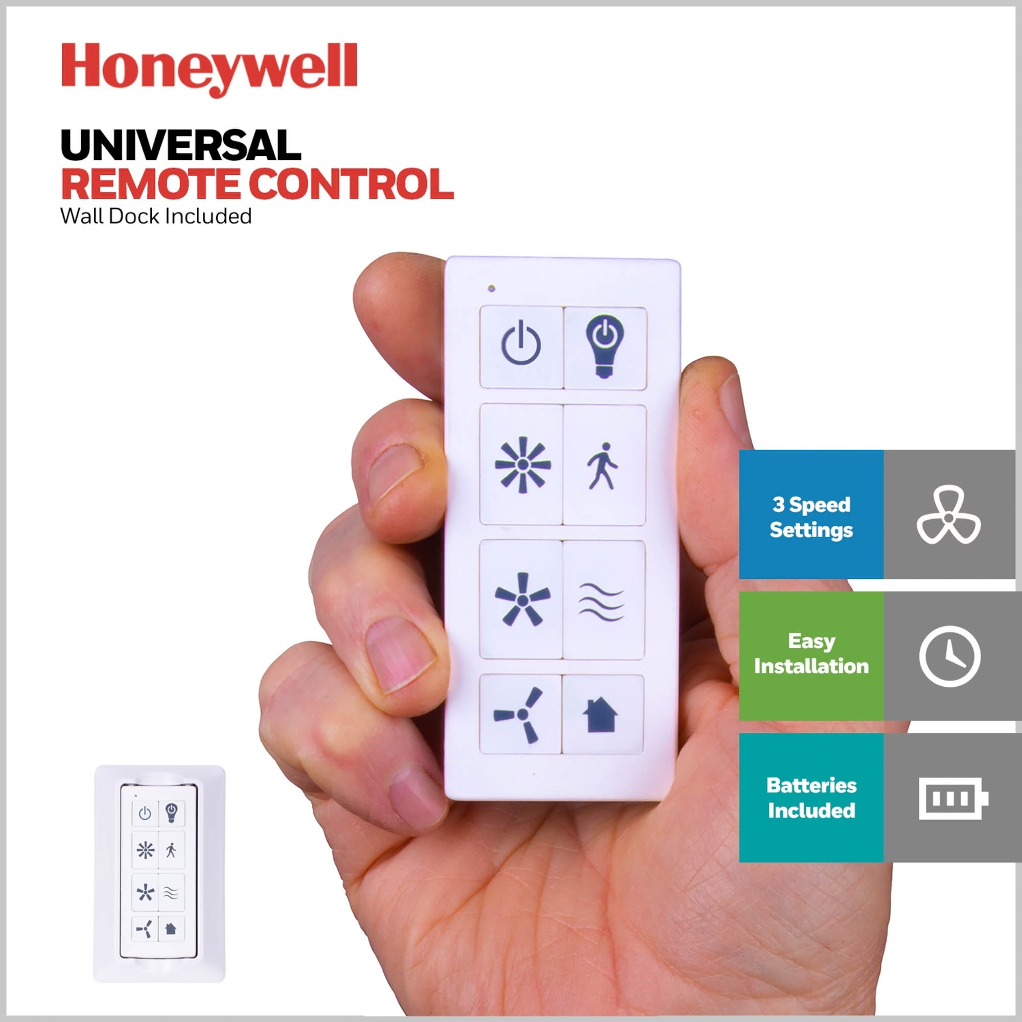 48-Zoll-Deckenventilator Honeywell Carmel mit integrierter Beleuchtung und Fernbedienung