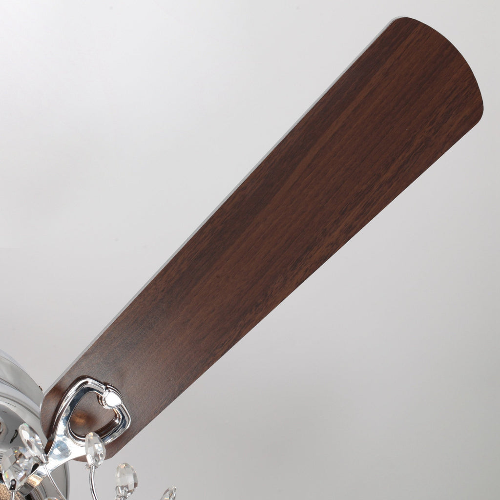 48-Zoll-Deckenventilator mit 5 Flügeln, Kristalloptik, reversibel, zur flächenbündigen Montage, inklusive Fernbedienung