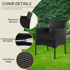 4-teiliges Gartenmöbel-Set aus Rattan, Outdoor-Rattan-Eckmöbel-Set mit Kissen