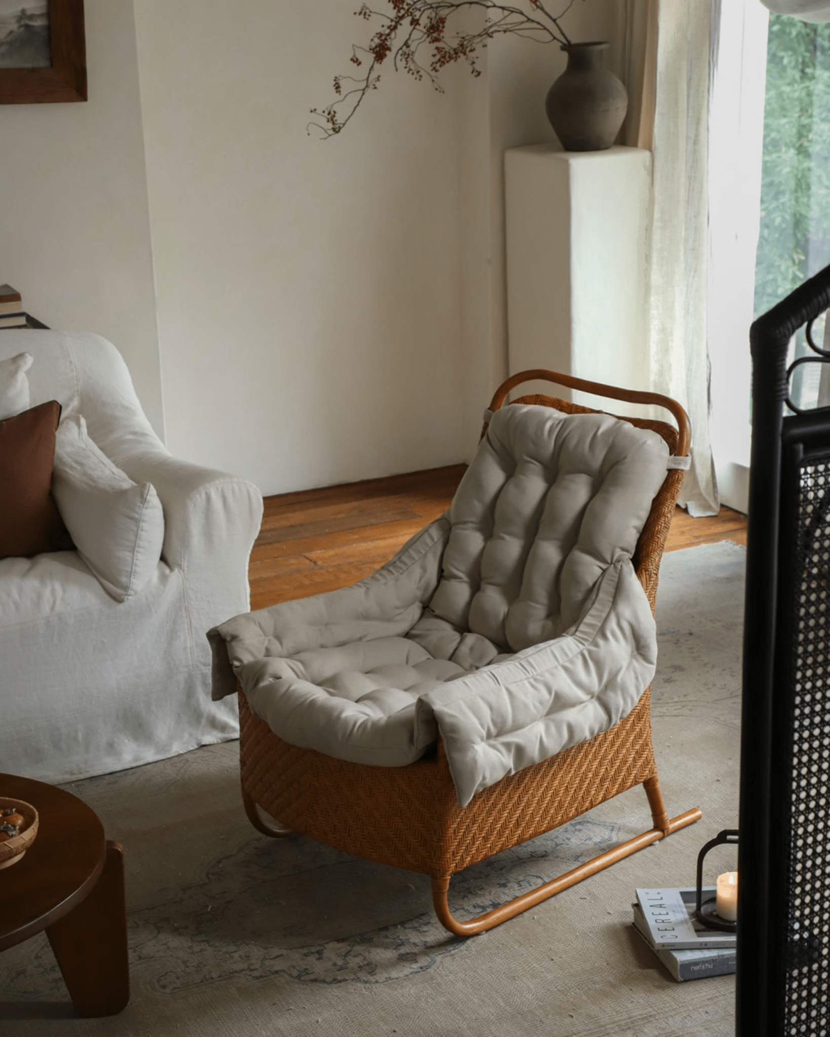 Sled Rattan Lounge Chair