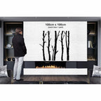 5 Wanddekorationen aus Metall in Form von Trockenbäumen für drinnen und draußen