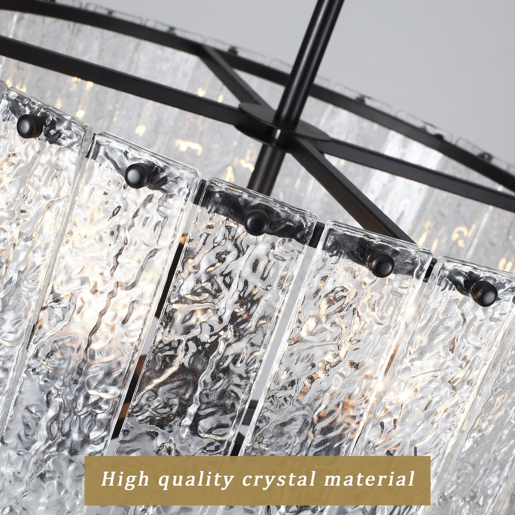 Moderner, runder 5-flammiger Kronleuchter, klassischer, halbaufgesetzter Kronleuchter, Pendelleuchte für Kücheninseln im Esszimmer