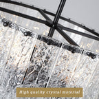 Moderner, runder 5-flammiger Kronleuchter, klassischer, halbaufgesetzter Kronleuchter, Pendelleuchte für Kücheninseln im Esszimmer