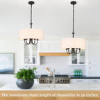 Moderne, 5-flammige Deckenleuchte zur halben Deckenmontage für Esszimmer, Schlafzimmer und Wohnzimmer - Nicht verfügbar