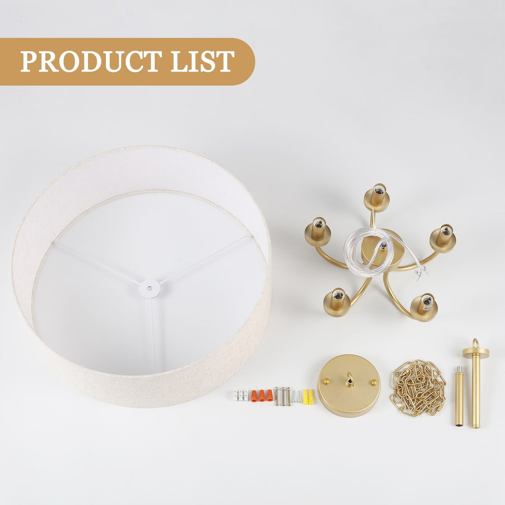 Moderne, 5-flammige Deckenleuchte zur halben Deckenmontage für Esszimmer, Schlafzimmer und Wohnzimmer - Nicht verfügbar