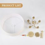 Moderne, 5-flammige Deckenleuchte zur halben Deckenmontage für Esszimmer, Schlafzimmer und Wohnzimmer - Nicht verfügbar