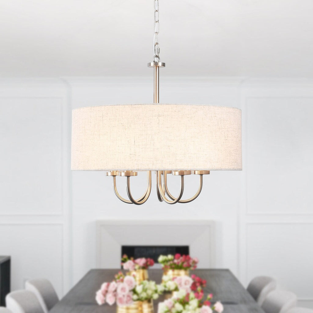 Moderne, 5-flammige Deckenleuchte zur halben Deckenmontage für Esszimmer, Schlafzimmer und Wohnzimmer - Nicht verfügbar