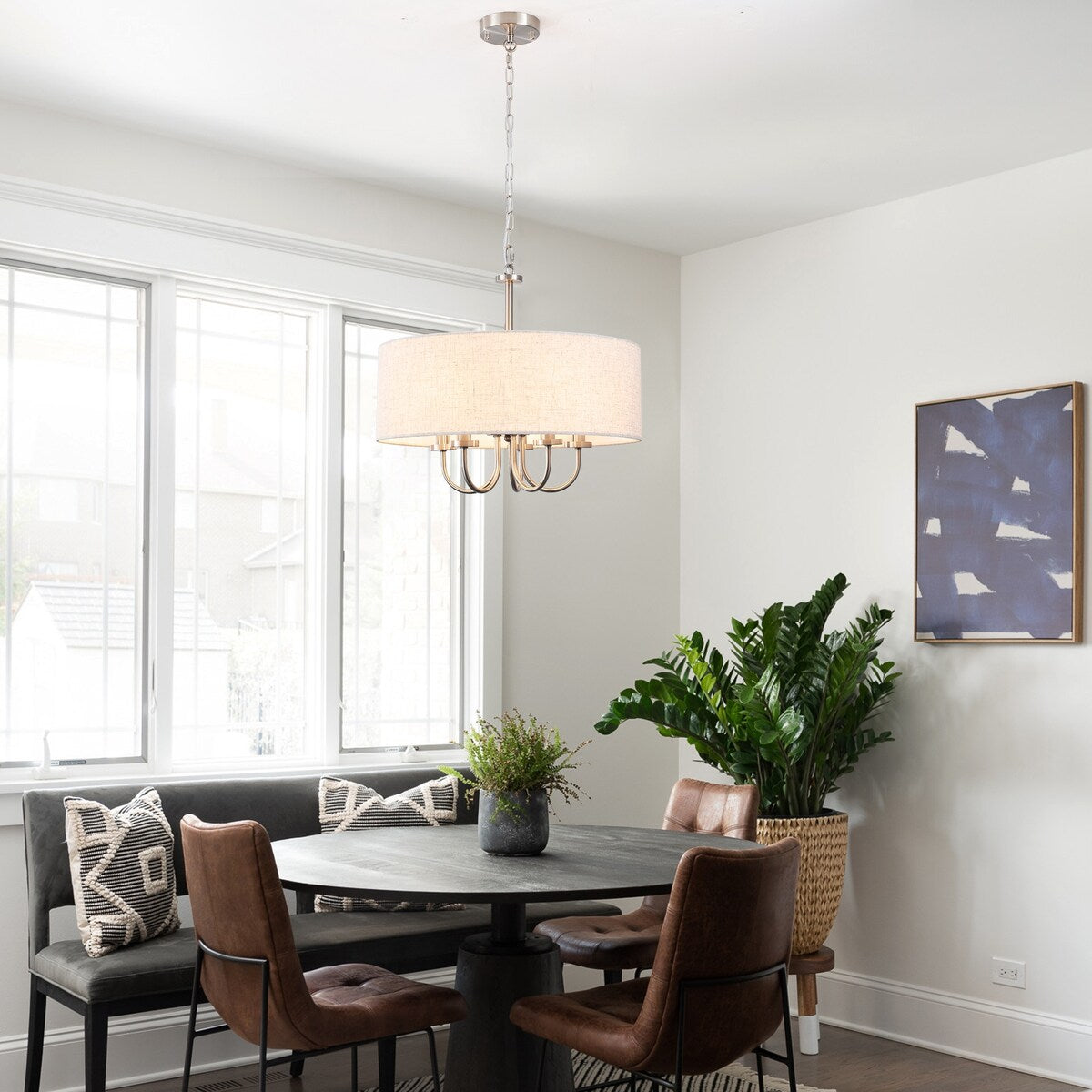 Moderne, 5-flammige Deckenleuchte zur halben Deckenmontage für Esszimmer, Schlafzimmer und Wohnzimmer - Nicht verfügbar