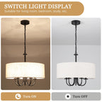 Moderne, 5-flammige Deckenleuchte zur halben Deckenmontage für Esszimmer, Schlafzimmer und Wohnzimmer - Nicht verfügbar