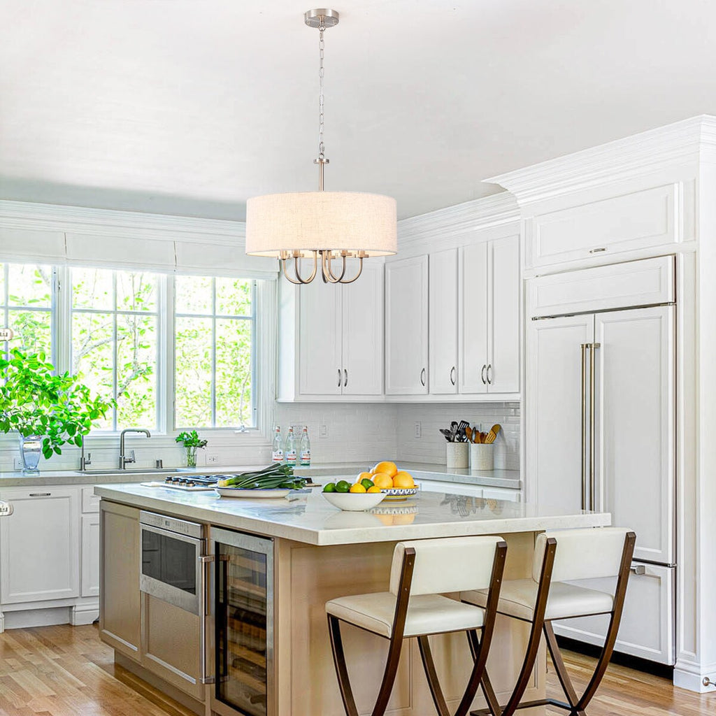 Moderne, 5-flammige Deckenleuchte zur halben Deckenmontage für Esszimmer, Schlafzimmer und Wohnzimmer - Nicht verfügbar