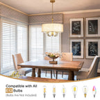 Moderne, 5-flammige Deckenleuchte zur halben Deckenmontage für Esszimmer, Schlafzimmer und Wohnzimmer - Nicht verfügbar