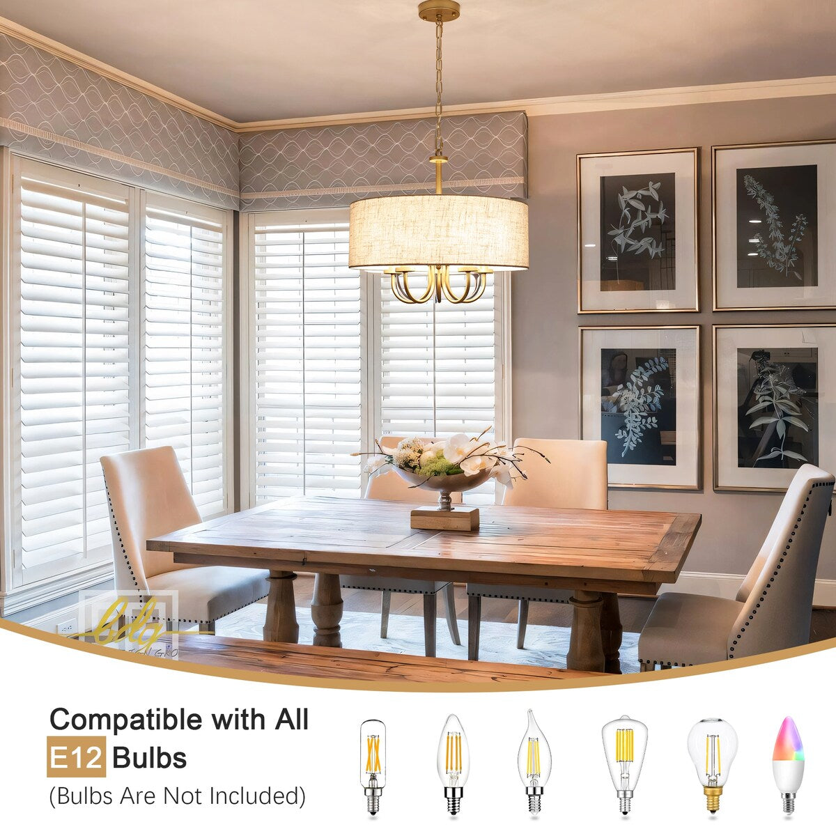 Moderne, 5-flammige Deckenleuchte zur halben Deckenmontage für Esszimmer, Schlafzimmer und Wohnzimmer - Nicht verfügbar