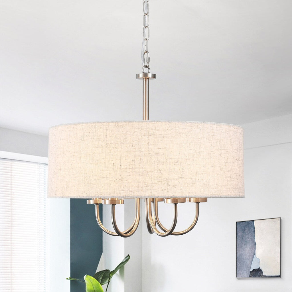 Moderne, 5-flammige Deckenleuchte zur halben Deckenmontage für Esszimmer, Schlafzimmer und Wohnzimmer - Nicht verfügbar