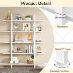 5-stöckiges Bücherregal im Vintage-Industriestil