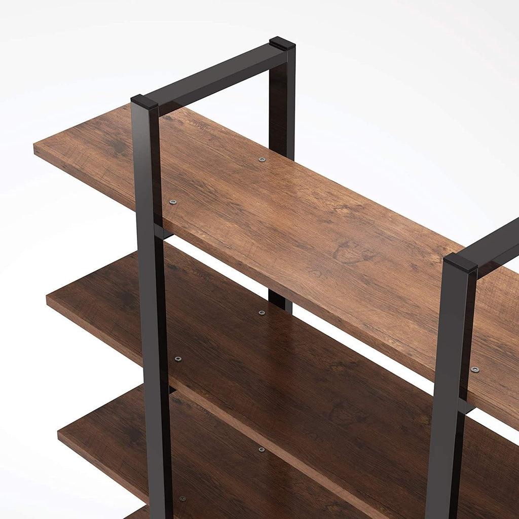 5-stöckiges Bücherregal im Vintage-Industriestil