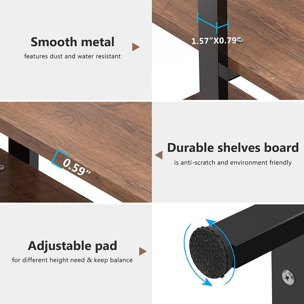 5-stöckiges Bücherregal im Vintage-Industriestil