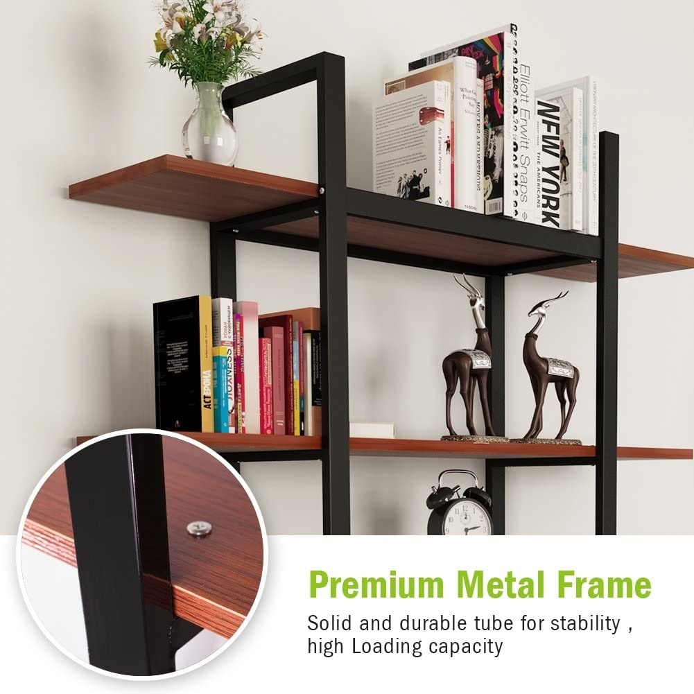 5-stöckiges Bücherregal im Vintage-Industriestil