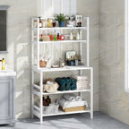 5-stöckiges Küchenregal mit Backofenfunktion, Mikrowellenwagen und Aufsatz