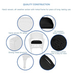 5-teiliges Esszimmer-Set aus weißem Kunstharzgeflecht