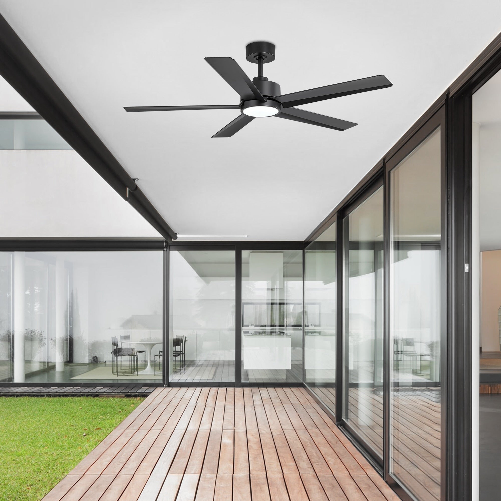 Breezary 65/52/42 5-Blatt-LED-Deckenventilator mit Beleuchtung und Fernbedienung