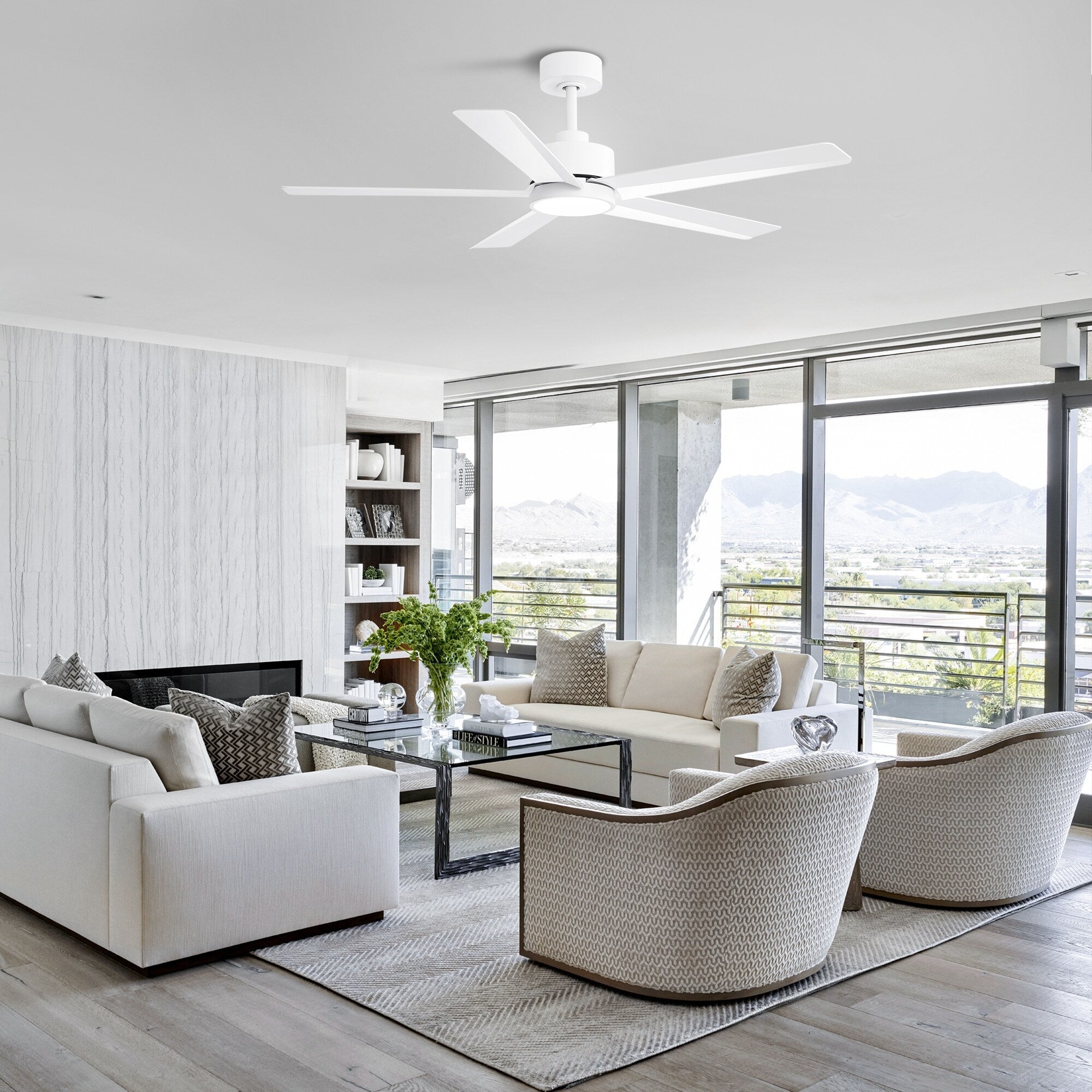 Breezary 65/52/42 5-Blatt-LED-Deckenventilator mit Beleuchtung und Fernbedienung