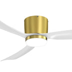 52 Zoll (132 cm) großer, schwarz/weißer LED-Deckenventilator mit Fernbedienung und Beleuchtung (3 Flügel)