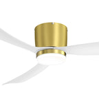 52 Zoll (132 cm) großer, schwarz/weißer LED-Deckenventilator mit Fernbedienung und Beleuchtung (3 Flügel)