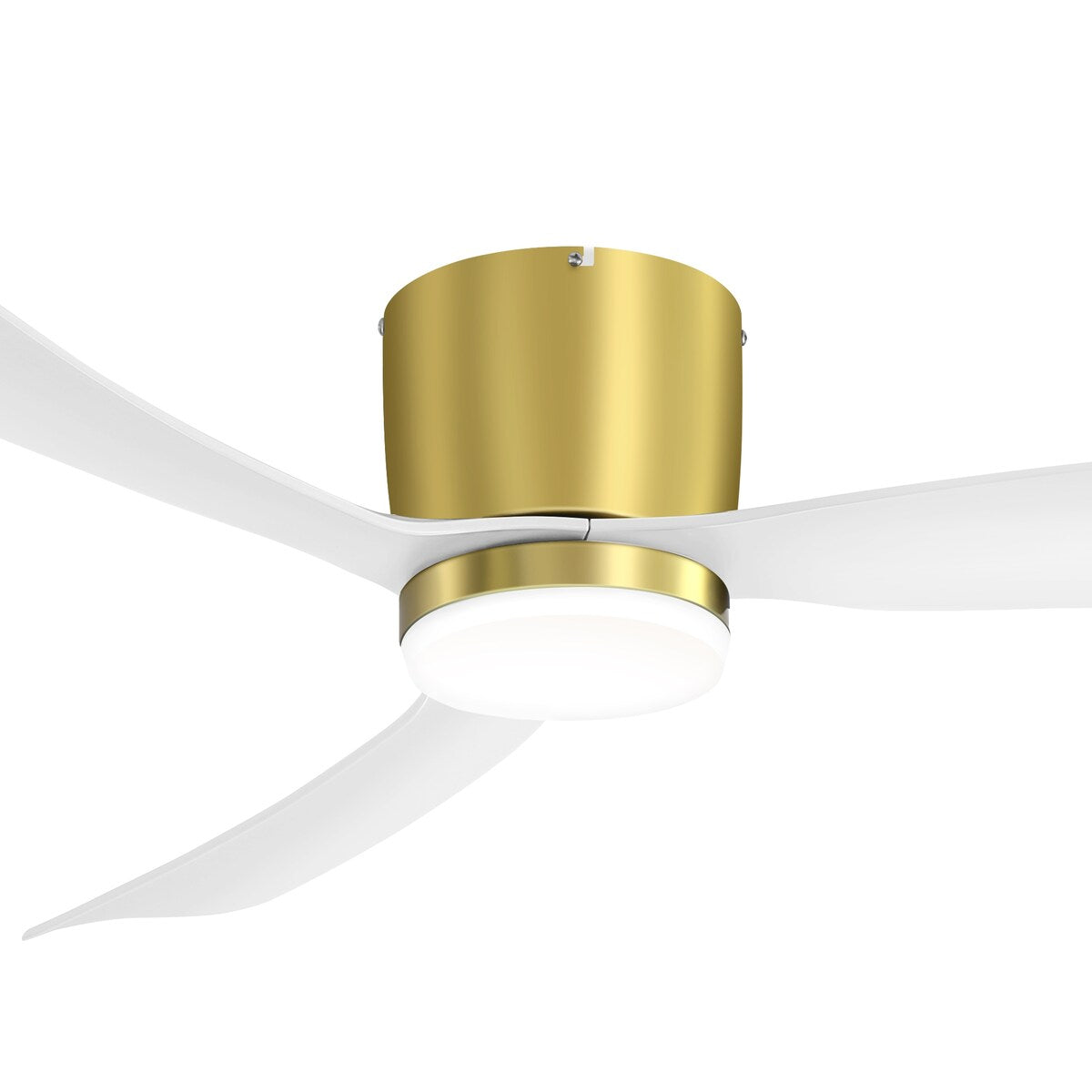 52 Zoll (132 cm) großer, schwarz/weißer LED-Deckenventilator mit Fernbedienung und Beleuchtung (3 Flügel)